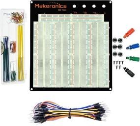 img 2 attached to Makeronics Solderless 3220 Tie-Points Experiment Plug-In Breadboard Super Kit With Aluminum Back Plate And 140 U-Shape Jumper Wires + 65 Jumper Wires For Prototyping Circuit/Arduino