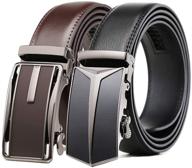 premium leather ratchet click buckle: adjustable and stylish logo