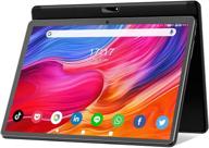 📱 latest update 10 inch android 10 tablet - octa-core processor, 32gb storage, dual 13mp+5mp camera, wifi, bluetooth, gps, expandable to 128gb, ips full hd display (black) logo