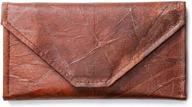 leaf leather envelope clutch: 🌿 stylish handmade women's handbags & wallets logo