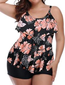 img 4 attached to Yonique Tankini Slimming Swimwear Swimsuit Women's Clothing in Swimsuits & Cover Ups