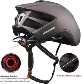 img 1 attached to 🚲 Shinmax HT-29 Bike Helmet with USB Rechargeable Light, Detachable Magnetic Visor, UV Protection, Reflective Strap, and Carry Bag - Ideal Adult Cycling Helmet for Mountain and Road Biking