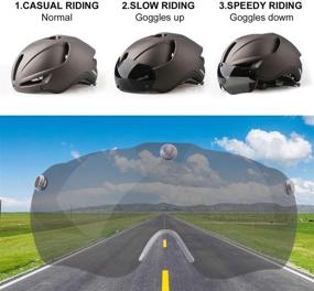 img 3 attached to 🚲 Shinmax HT-29 Bike Helmet with USB Rechargeable Light, Detachable Magnetic Visor, UV Protection, Reflective Strap, and Carry Bag - Ideal Adult Cycling Helmet for Mountain and Road Biking