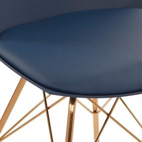 img 3 attached to 🪑 Oakley Mid-Century Modern Bucket Chair: Stylish Navy Seating by OSP Home Furnishings