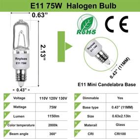 img 1 attached to 💡 Halogen Candelabra Lamp with Dimmable Brightness and Tungsten Element