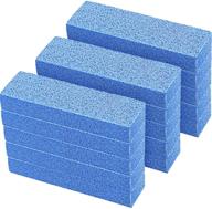 🪒 versatile 20-piece pumice stones for efficient cleaning - pumice scouring pad and stick for removing toilet bowl ring, bath, kitchen, pool - 5.9 x 1.4 x 0.9 inch (blue) logo