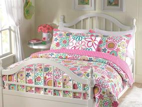 img 4 attached to 🌸 Floral Reversible Little Kids' Cozy Line - Home Store