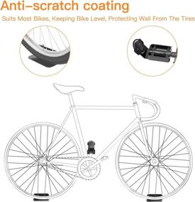 img 3 attached to Gootus Horizontal Bike Wall Mount Rack - Indoor Bicycle Storage Hanger, Cycling Wall Mounted Holder, Heavy Duty Wall Hanging Hook for Garage Apartment