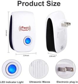 img 2 attached to BONTIGA Ultrasonic Pest Repeller (6-Pack) - Indoor Plug-in Device to 🐜 Repel Mosquitoes, Bed Bugs, Cockroaches, Spiders, Mice, Bats, Birds, Flies, Fleas, and Rodents.