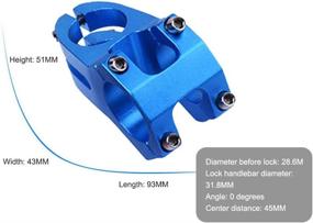 img 3 attached to 🚵 Premium Wake Mountain Bike Stem: Lightweight Aluminum Alloy Handlebar Stem for Mountain Bikes MTB Downhill - 31.8MM