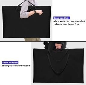 img 2 attached to 🎨 ZKOO Large Size Art Portfolio Tote: Durable Storage Bag for 24"x36" Student Art Work, with Nylon Shoulder Strap