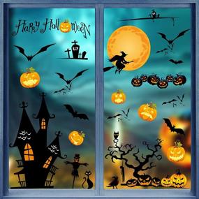 img 4 attached to Halloween Double Side Removable Decorations Stickers