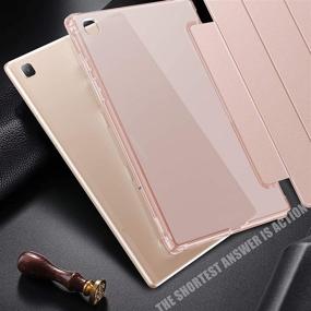 img 2 attached to 📱 Infiland Galaxy Tab A7 10.4 2020 Case - Smart Stand Cover with Frosted Translucent Back for Samsung Galaxy Tab A7 10.4-inch SM-T500/T505/T507 2020 Tablet - Auto Wake/Sleep - Rose-Gold