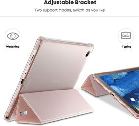 img 1 attached to 📱 Infiland Galaxy Tab A7 10.4 2020 Case - Smart Stand Cover with Frosted Translucent Back for Samsung Galaxy Tab A7 10.4-inch SM-T500/T505/T507 2020 Tablet - Auto Wake/Sleep - Rose-Gold