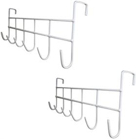 img 4 attached to 6 Hooks Organizer Decorative Hanging Bathroom Industrial Hardware