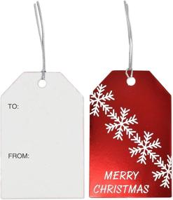 img 3 attached to Set of 120 Stylish Christmas Gift Tags with Attached Ribbons