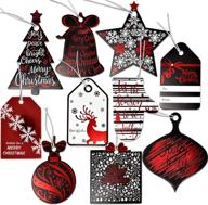 set of 120 stylish christmas gift tags with attached ribbons logo
