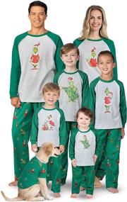 img 4 attached to 🎄 Soft Holiday Grinch PajamaGram - Family Christmas Pajamas in Gray