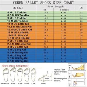 img 1 attached to 🩰 Yeren Ballet Shoes: Comfy Canvas Dance Shoes for Girls' Ballet and Yoga Practice