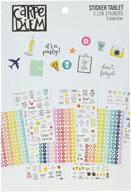 📆 multicolor simple stories carpe diem a5 sticker calendar: enhance your organization logo