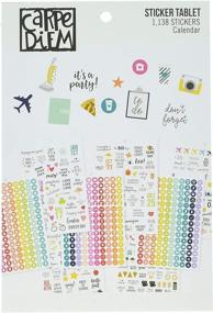 img 1 attached to 📆 Multicolor Simple Stories Carpe Diem A5 Sticker Calendar: Enhance Your Organization