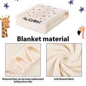 img 2 attached to 👶 Premium Sublimation Blank Baby Receiving Blanket and Soft Towels Set - Ideal for Newborns