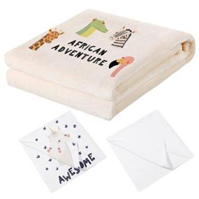 img 4 attached to 👶 Premium Sublimation Blank Baby Receiving Blanket and Soft Towels Set - Ideal for Newborns