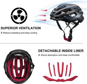 img 2 attached to CPSC Certified Lightweight Mountain Helmet - ROCK 🏔️ BROS Road Bike Helmet for Men Women Adult Bicycle Cycling