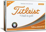 🏌️ enhanced visibility for your golf game: titleist velocity visi golf ball for men – white, one size логотип