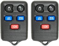 🔑 2 pack keyless2go replacement car key fob for 2003-2007 lincoln navigator fcc cwtwb1u551 logo