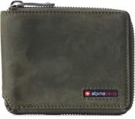 👝 alpine swiss hampton collection: stylish men's accessories, wallets, card cases & money organizers with zipper logo