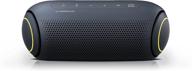 🔊 lg dual action bass portable wireless bluetooth speaker - black, meridian technology, water-resistant, 18 hr battery life logo
