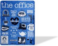 📺 the office iconography fleece blanket: cozy 45 x 60-inch soft throw blanket exploring iconic office moments logo