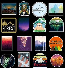 img 3 attached to 🏞️ 100 Pcs Wilderness Nature Stickers Pack - Outdoor Hiking Camping Adventure Travel Stickers, Vinyl Decals for Suitcase, Car Bumper, Helmet, Laptop, Luggage, and Water Bottle