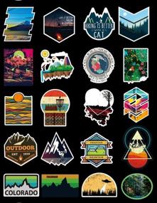 img 2 attached to 🏞️ 100 Pcs Wilderness Nature Stickers Pack - Outdoor Hiking Camping Adventure Travel Stickers, Vinyl Decals for Suitcase, Car Bumper, Helmet, Laptop, Luggage, and Water Bottle