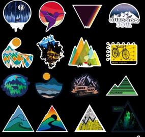 img 1 attached to 🏞️ 100 Pcs Wilderness Nature Stickers Pack - Outdoor Hiking Camping Adventure Travel Stickers, Vinyl Decals for Suitcase, Car Bumper, Helmet, Laptop, Luggage, and Water Bottle