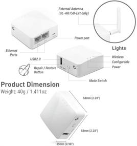 img 3 attached to GL.iNet GL-AR150 Mini Travel Router: Compact Wi-Fi Converter with High Performance, OpenVPN, and Antenna