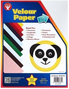 img 1 attached to 📄 Hygloss Products Velour Paper: Premium Soft Paper with Print Compatibility – 10 Pack, 8-1/2 x 11 Inches, White