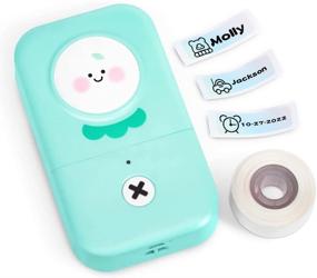 img 4 attached to Phomemo D30 Label Maker - 2021 Cute Baby Shape Design | 12mm White Thermal Label Maker Tape Bluetooth Label Makers | Mint Green