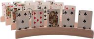 🃏 premium set of 4 curved wooden playing card holders - ideal for kids, adults, and seniors - 14 inch size logo