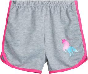 img 2 attached to 🏖️ Coney Island Girls’ French Terry Active Dolphin Gym Sweat Shorts - 6 Pack (Size 4-12)