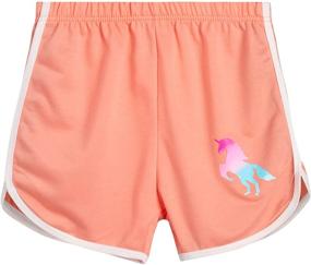 img 1 attached to 🏖️ Coney Island Girls’ French Terry Active Dolphin Gym Sweat Shorts - 6 Pack (Size 4-12)