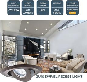 img 3 attached to 🔆 Enhance Your Space with the Nadair GU378L SWORB Dimmable Downlight Recessed: A Powerful and Adjustable Lighting Solution