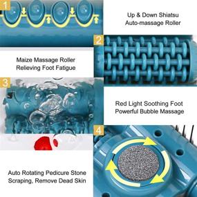 img 1 attached to 🦶 Ножная ванна с подогревом, массажем и струей: 16 моторизованных массажных роликов шиацу, 2 массажных ролика из кукурузы, педикюрная ванночка для ног с автоматическим пемзовым камнем, регулируемое время и температура, многофункциональный массажер для ног.