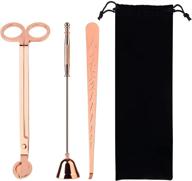 🕯️ enhance your candle experience with the erduoduo 3-in-1 candle care kit – wick trimmer set (rose gold) logo