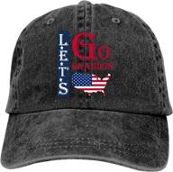 let's go b: retro fjb baseball cap - adjustable strapback anti biden denim hat logo