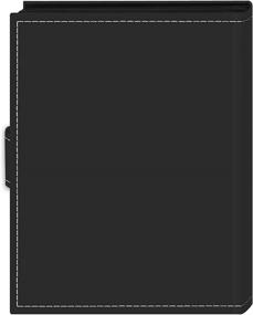 img 3 attached to Фотоальбом Pioneer на 36 карманов 4x6 с вышитым лозунгом "Воспоминания" в мини-формате в черном цвете - стильная искусственная кожаная обложка с дизайном нашитого ремешка.