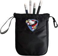 🏌️ premium golf pouch bag with tee clip, zipper hook, free 4 pcs golf pencil value pack - travel gear style, usa eagle & uk flag design logo