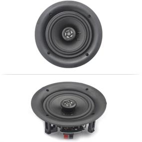 img 1 attached to 🔊 Pyle 8-inch Bluetooth Flush Mount - In-wall In-ceiling 2-Way Speaker System with Quick Connections, Changeable Round/Square Grill, Polypropylene Cone & Tweeter, Stereo Sound, 4-Ch Amplifier, 250W - PDICBT286