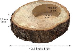 img 3 attached to 🕯️ Sarap Tea Light Candle Holders: Pack of 10 Votive Wood Tealight Holder – Rustic Wedding Decor, Table Centerpieces, and Favors